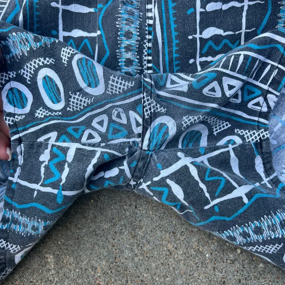 Vintage 90s Panic High Tide Men's Lined Swim Trunks Shorts Size LARGE Abstract